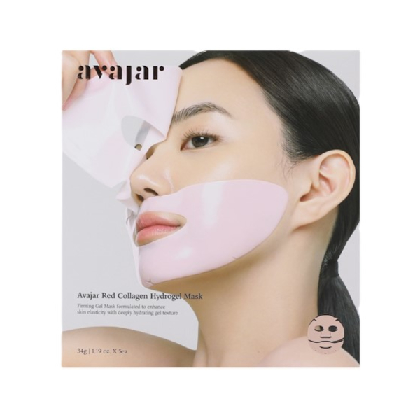 avajar Red Collagen Hydrogel Mask - 5pieza