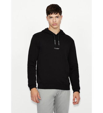 A|X Armani Exchange A X Armani Exchange para hombre. 8NZM94ZJKRZ1200 Sudadera logotipo negro (XL), Casual, Algodón