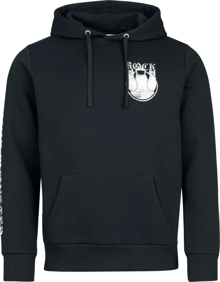 Barrio Sesamo Sudadera con capucha de Barrio Sesamo - Rock Monster - Krümelmonster - Cookie Monster - S XXL - para Hombre - Negro