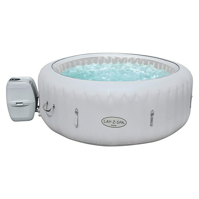 Bestway Lay-Z-Spa Hidromasaje móvil AirJet Paris (Ø x Al: 196 x 66 cm, Blanco, 806 l)