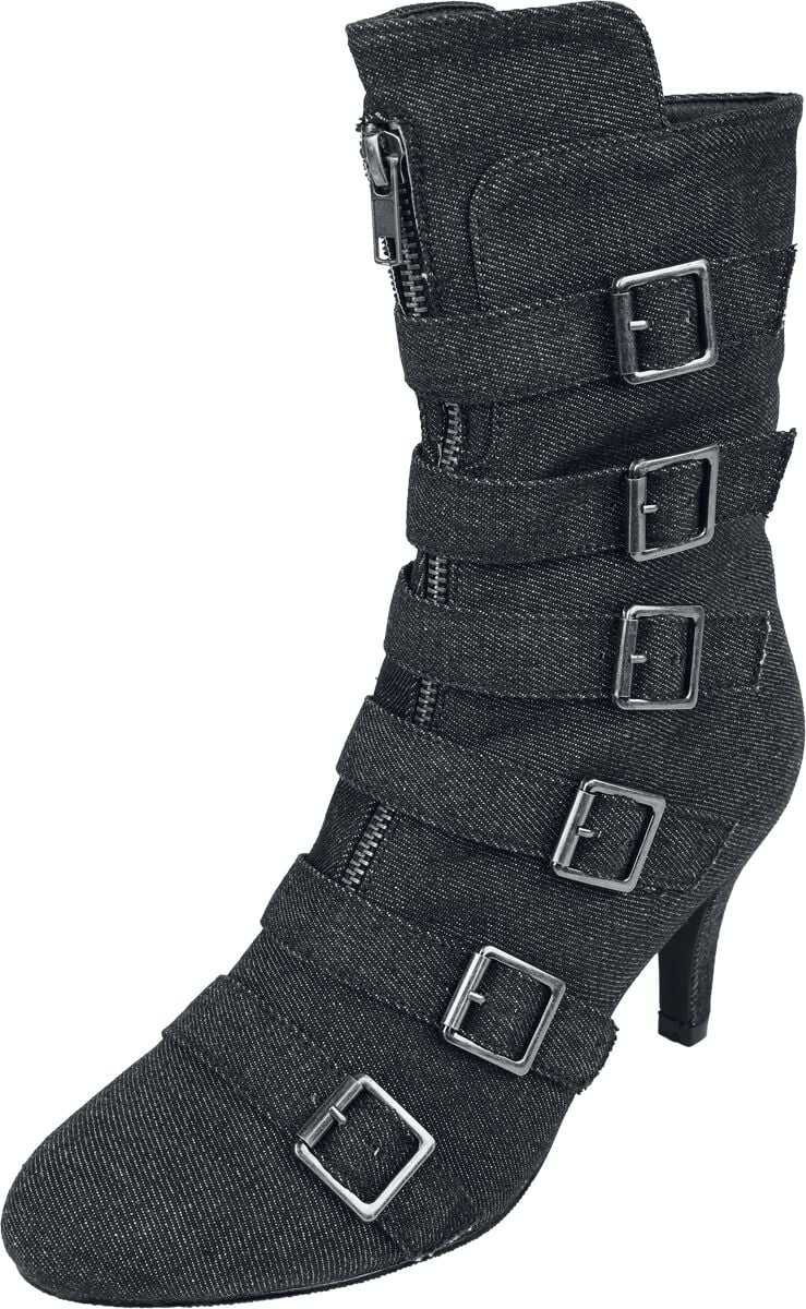 Botas de Rock Rebel by EMP - Denim - EU37 EU41 - para Mujer - Negro
