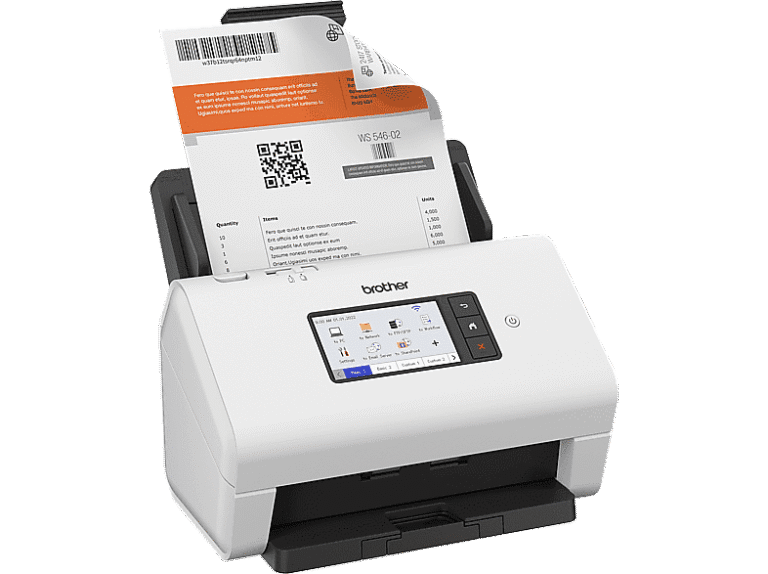 Brother REACONDICIONADO Seminuevo Muy bueno Escáner - Brother , 600 x ppp, 60 ppm, Wi-Fi, Hasta 120 páginas, Táctil, Negro y blanco