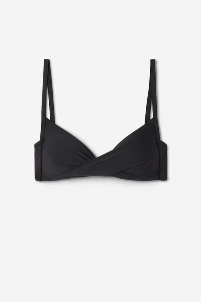 Calzedonia Bikini cruzado triángulo con relleno gradual Indonesia Mujer Negro Tamaño 1