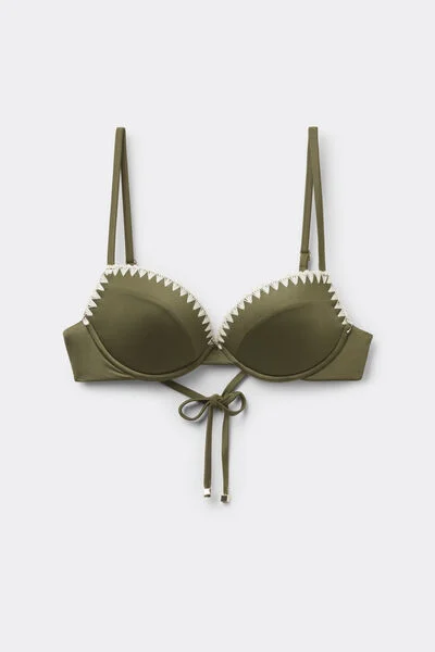 Calzedonia Push-up Relleno Bikini Refined Shine Mujer Verde Tamaño 3