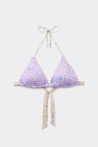 Calzedonia Triángulo Bikini Romantic Flowers Mujer Violeta Tamaño 2