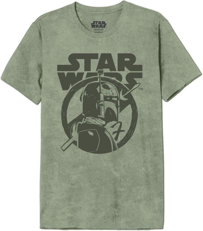 Camiseta Disney de Star Wars - Boba Fett - Profile - Logo - M XXL - para Hombre - Caqui