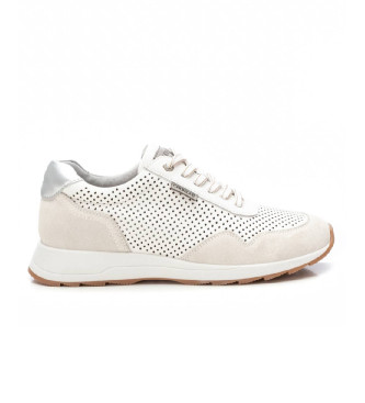 Carmela para mujer. 16215101-BLANCO Zapatillas de piel 162151 blanco (37), Plano, Cordones, Casua