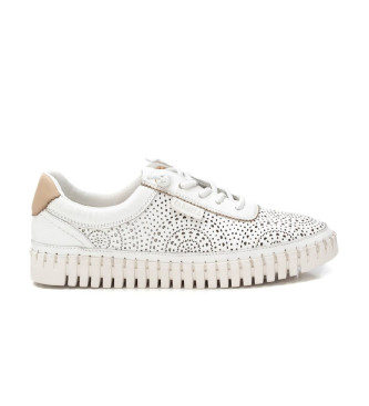 Carmela para mujer. 16232701-BLANCO Zapatillas de piel 162327 blanco (36), Plano, Cordones, Casua
