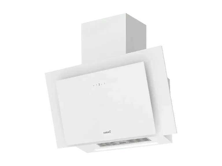 Cata Campana decorativa - Cata Thalassa PRO 800 GWH, 842 m³/h, Ancho 80 cm, 5 Niveles de Extracción + Turbo, Control Táctil con display digital, Blanc