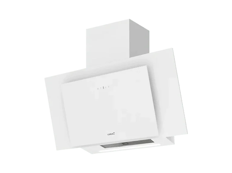 Cata Campana decorativa - Cata Thalassa PRO 900 GWH, 842 m³/h, Ancho 90 cm, 5 Niveles de Extracción + Turbo, Control Táctil con display digital, Blanc