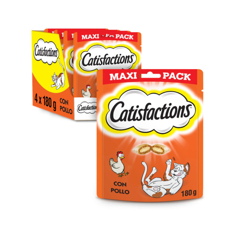 Catisfactions 4 bolsitas x 180 g Catisfactions Premios de Pollo para Gatos ¡Pack ahorro!