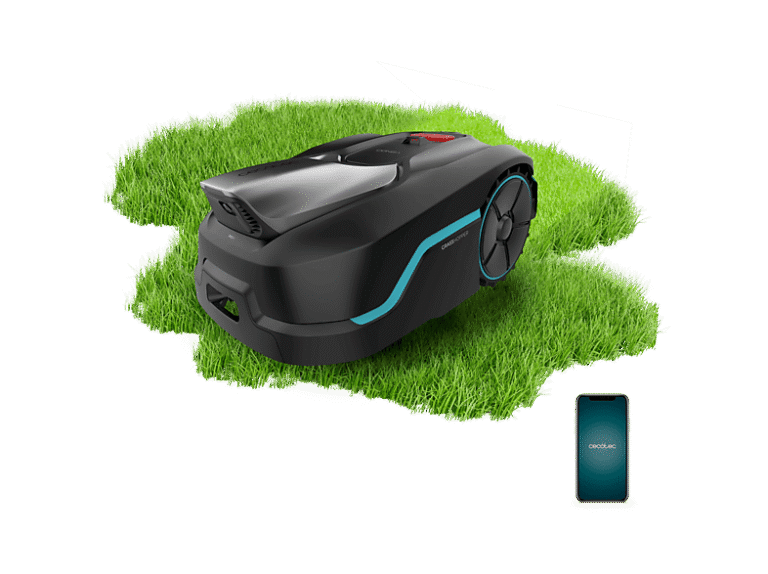 Cecotec Robot cortacésped - Cecotec Conga GrassHopper 800 ProAI, Cámara ProAI Vision, hasta m²/semana, corte 30 - 60 mm, App, Mulching, IPX5, Negro