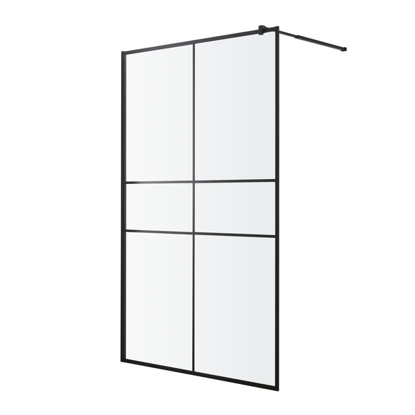 cooke_lewis Mampara de ducha fija izza negro 100c