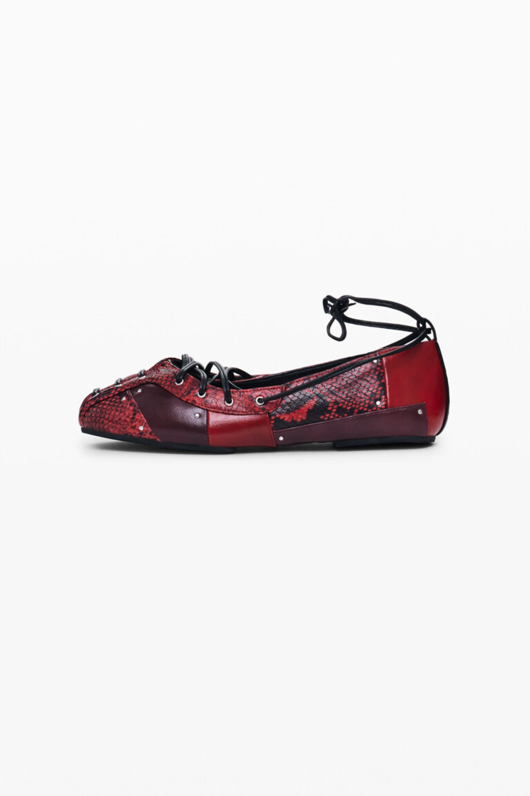 Desigual Bailarina cuerdas, Mujer, Poliuretano, Rojo, 38