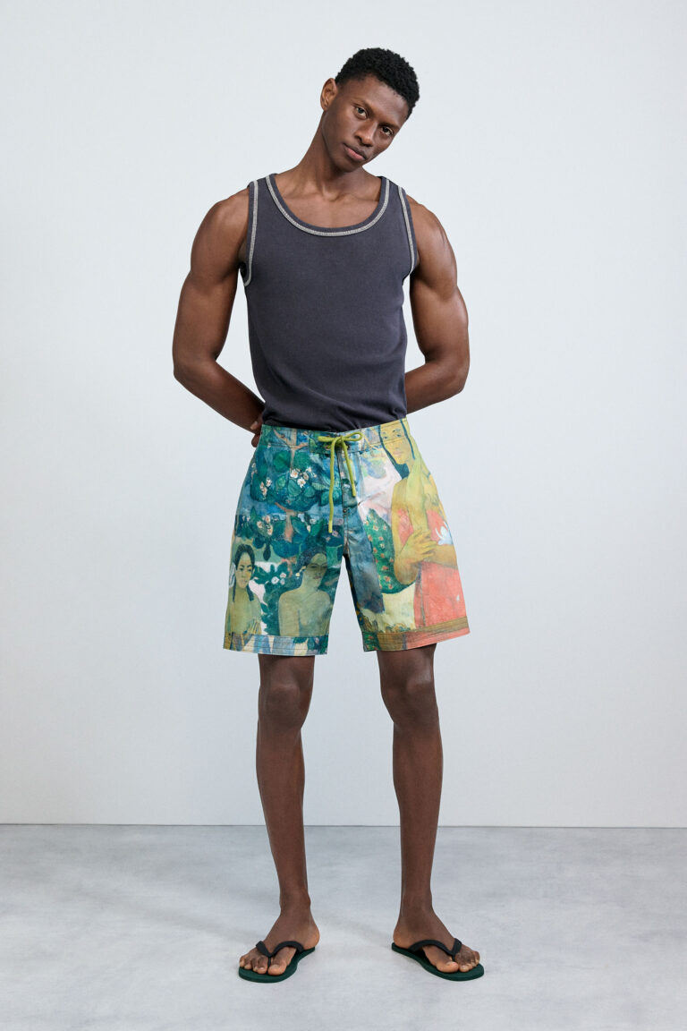 Desigual Bañador estampado gaugin, Hombre, Algodon, Rojo