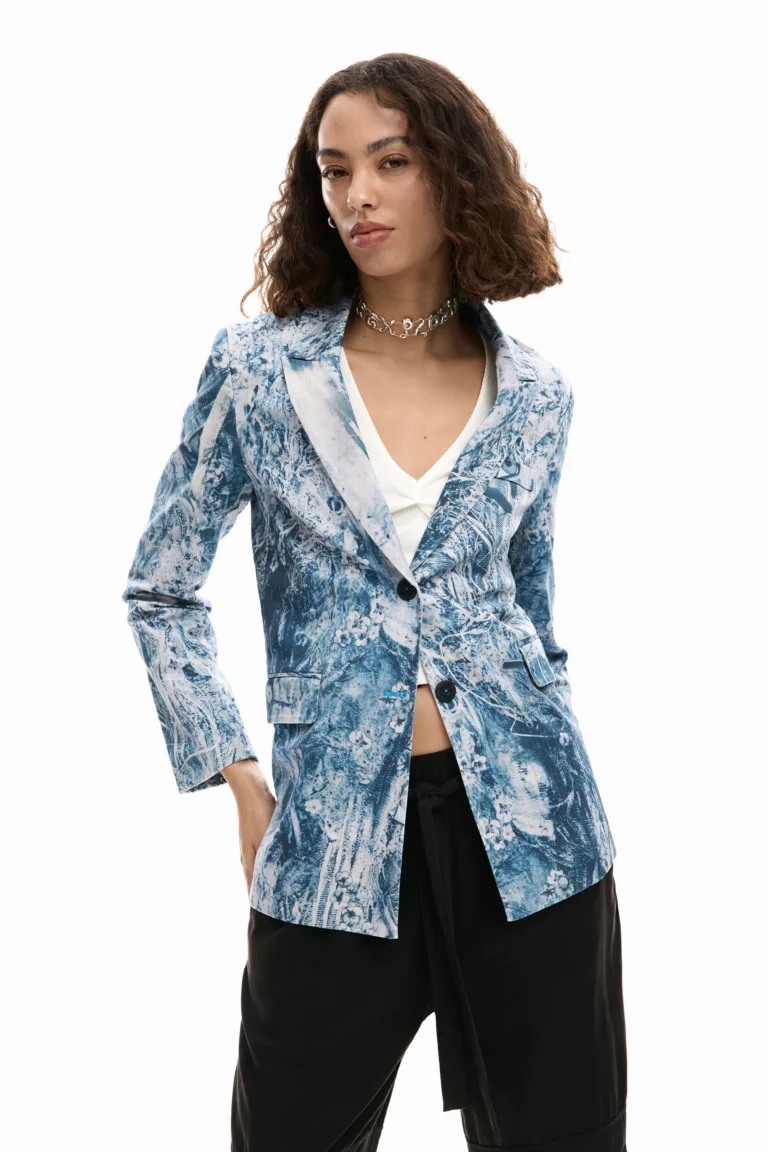 Desigual Blazer fotografía, Mujer, Algodon, Negro