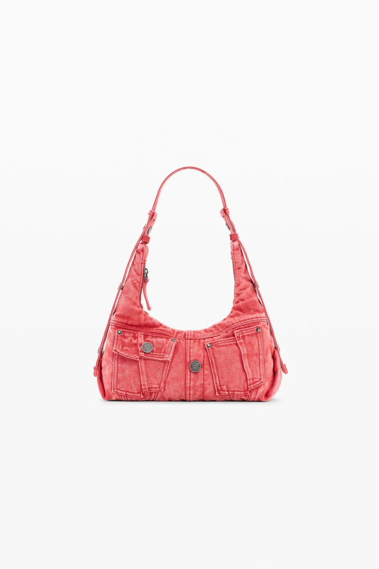 Desigual Bolso hombro denim mediano, Mujer, Algodon, Rojo, U