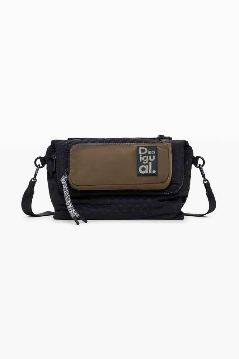 Desigual Bolso Voyager multiposición, Mujer, Poliester, Negro, U