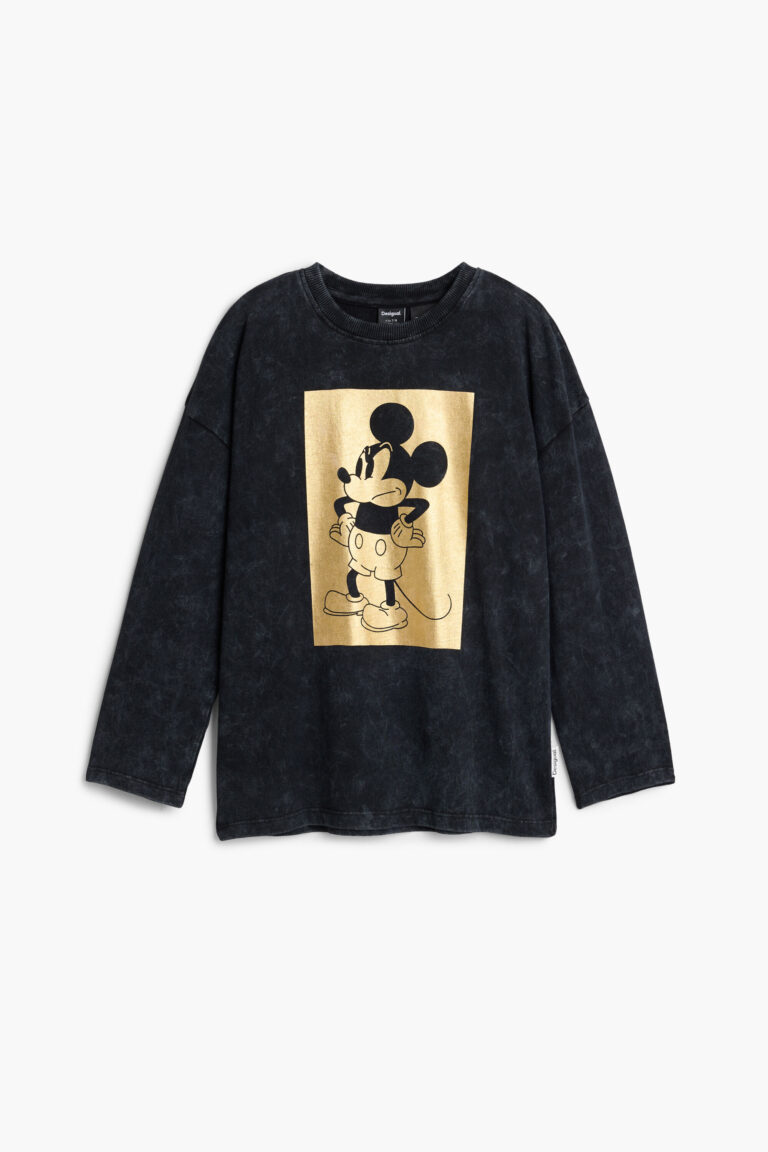 Desigual Camiseta manga larga Mickey Mouse™, NiñOs, Algodon, Negro, 11/12