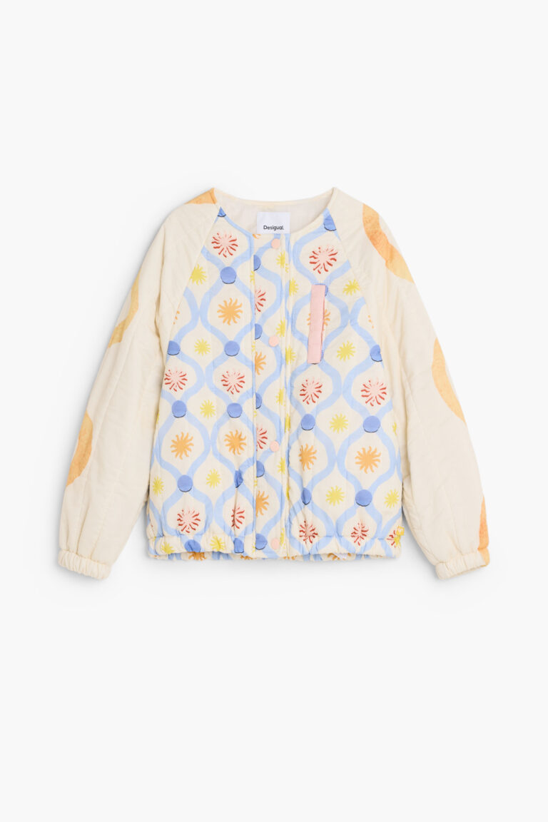 Desigual Chaqueta acolchada soles, NiñOs, Algodon, Blanco, 3/4
