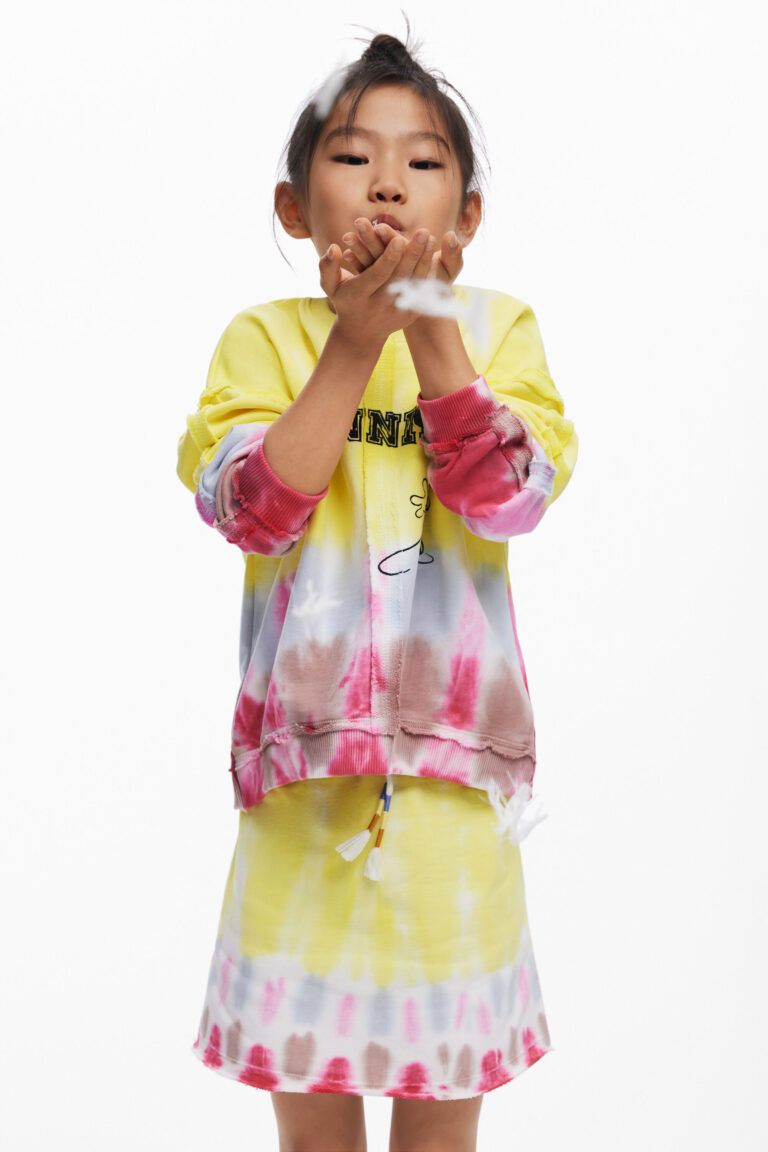 Desigual Falda corta tye-die, NiñOs, Algodon, 3/4