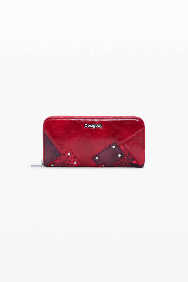 Desigual Monedero grande snake, Mujer, Poliuretano, Rojo, U