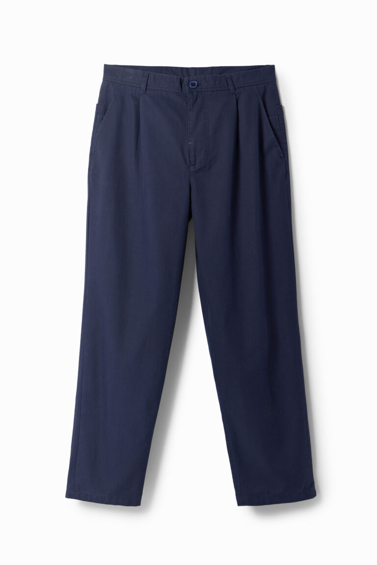 Desigual Pantalón chino tapered, Azul, 28