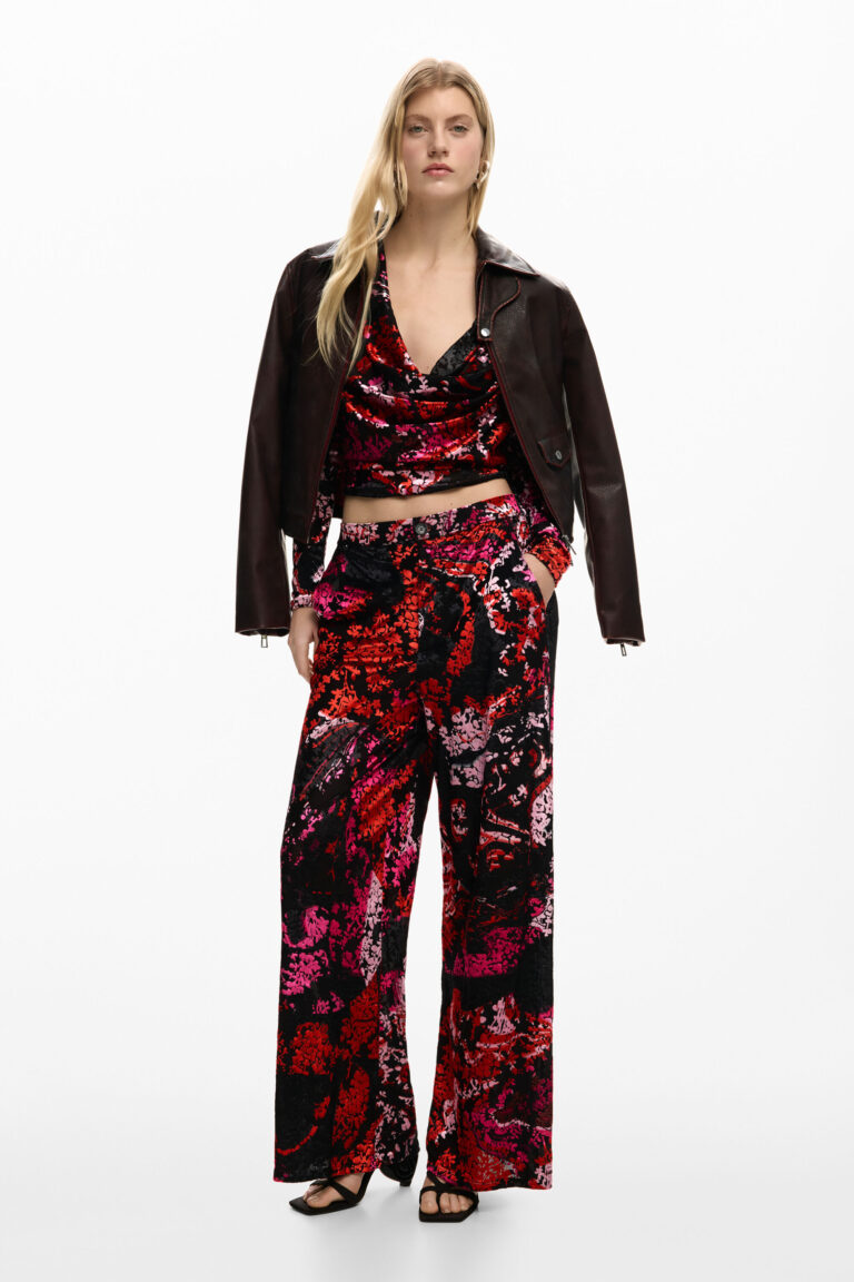 Desigual Pantalón diseñado por mr. christian lacroix, Mujer, Negro