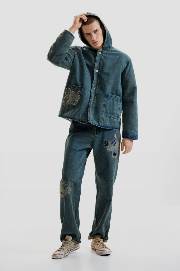 Desigual Pantalón vaquero patch disney™, Hombre, Algodon, Azul, 32