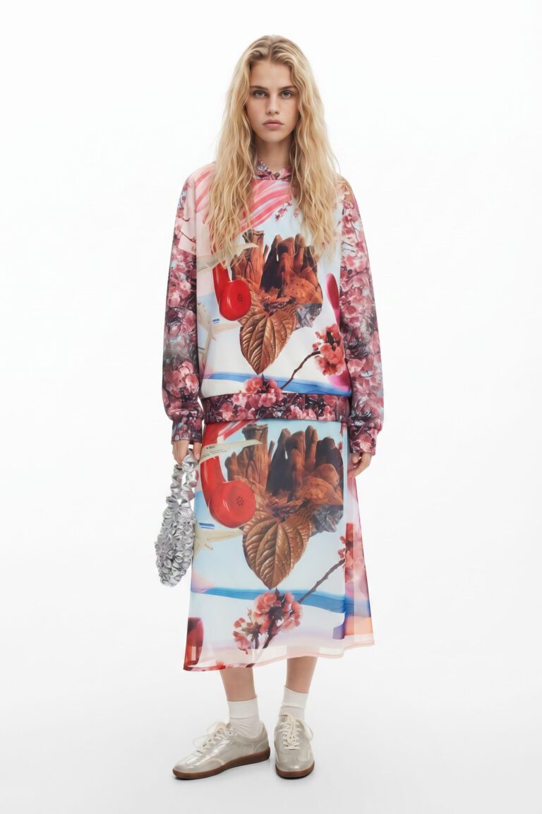 Desigual Sudadera estampada M. Christian Lacroix, Algodon