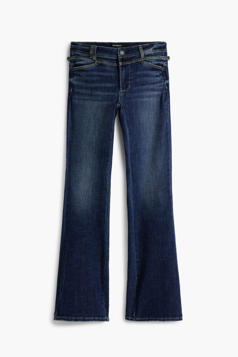 Desigual Vaquero acampadado lavado, Mujer, Azul, 42