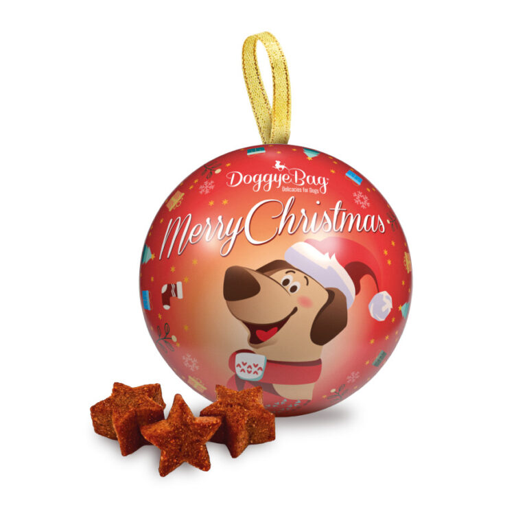 DoggyeBag 90 g DoggyeBag Bola de Navidad con snacks para Perro
