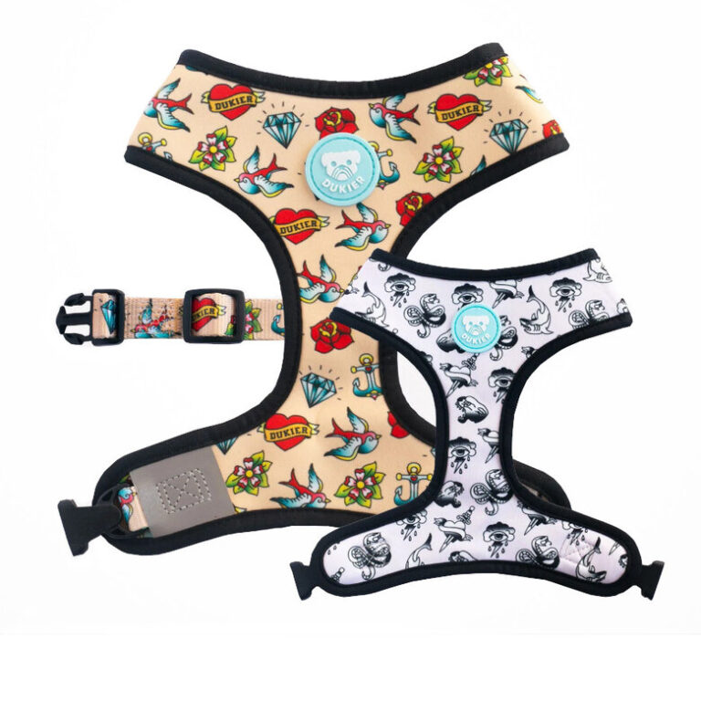 Dukier Arnés Reversible Estampado Tattoo para perro
