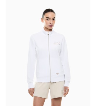 EA7 para mujer. 8NTM43 TJ9RZ Sudadera Evolution blanco (L), Casual, Poliéster