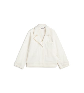 Ecoalf para mujer. MCWGAJKSOIRA0174W24-000 Chaqueta Soira Blanco (L), Casual, Algodón, Sostenible