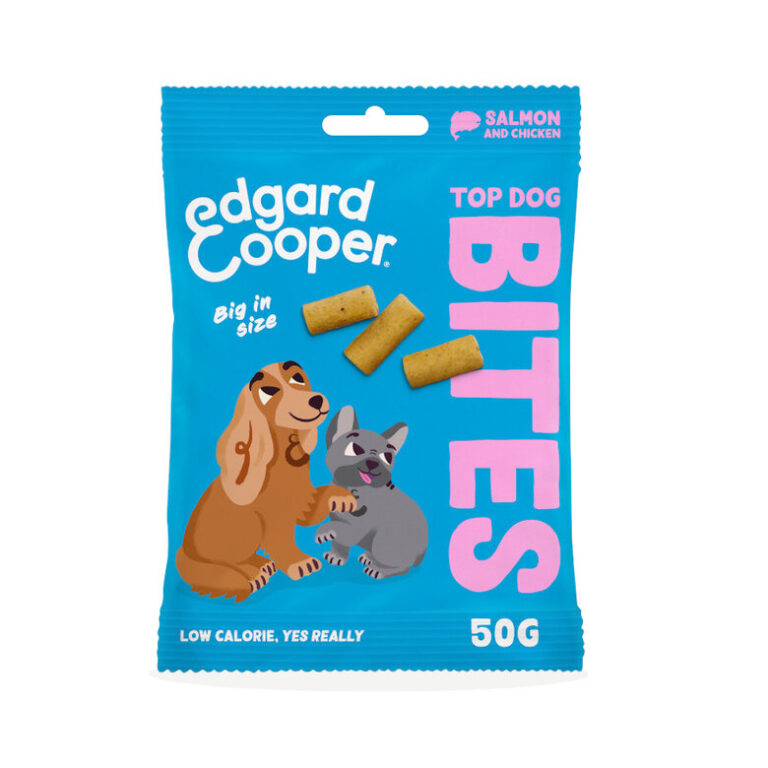 Edgard Cooper 6 bolsitas x 50 g Edgard & Cooper Bocaditos Grandes de Salmón y Pollo snack para perros ¡Pack ahorro!