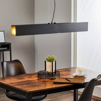 Emibig LIGHTING Lámpara colgante Gentor 4, longitud 96 cm en negro