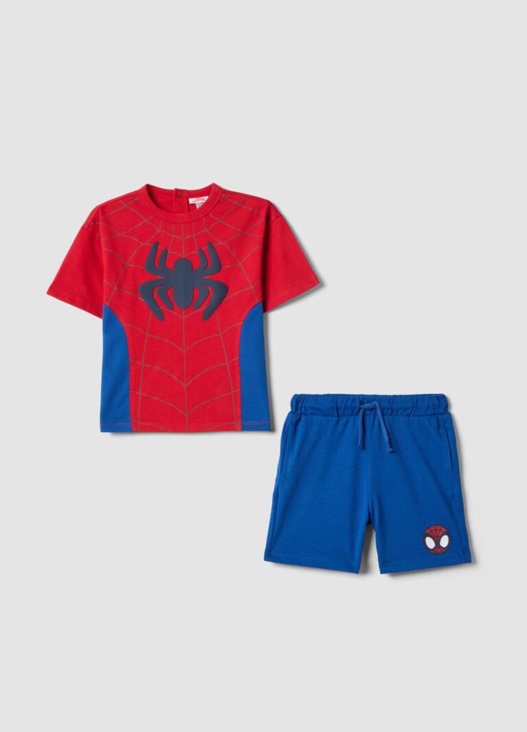 Fagottino Conjunto Multicolor De Algodón Puro Para Niño Con Estampados De Spider-man, Niño, Rojo/Azul, Talla: 18-24