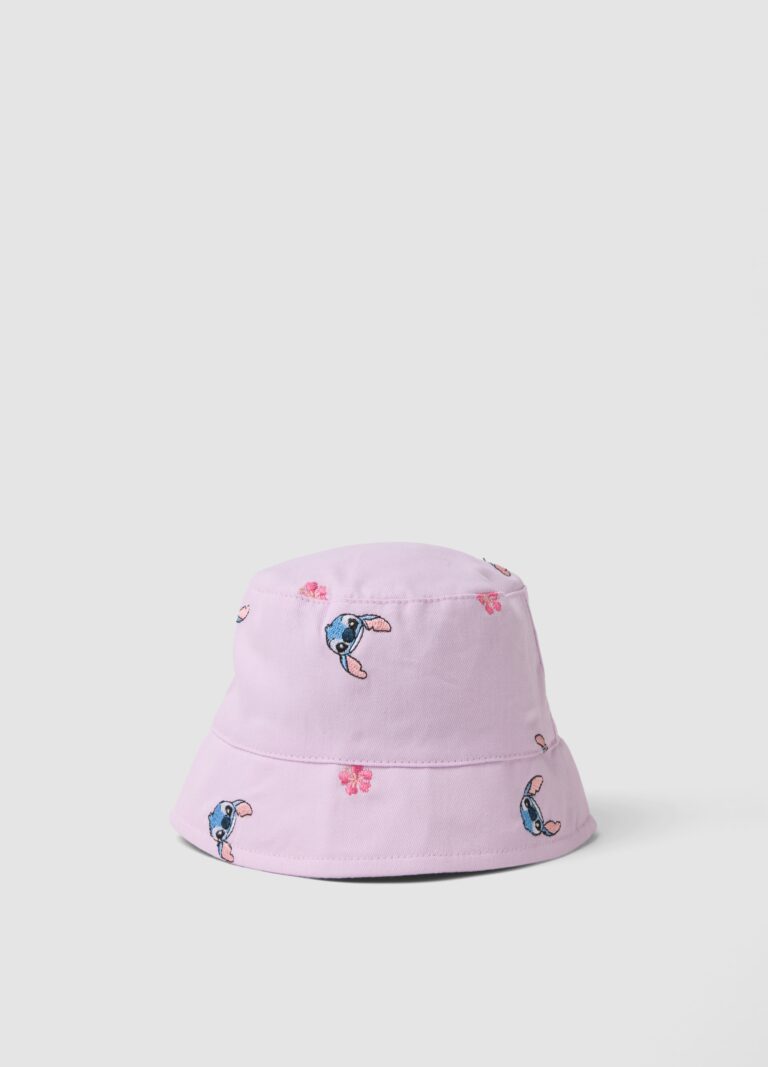 Fagottino Gorro Violeta 100 % Algodón Para Niña Con Stitch, Niña, Lavanda, Talla: 42-44
