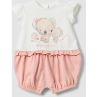 Fagottino Pelele Multicolor De Pura Lana Para Bebé Con Diseños, Bebé Niña, Blanco/rosa, Talla: 1-3