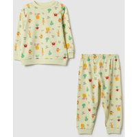 Fagottino Pijama Amarillo Para Recién Nacido De Algodón Puro Corte Regular Con Estampados, Niño, Amarillo girasol, Talla: 6-9