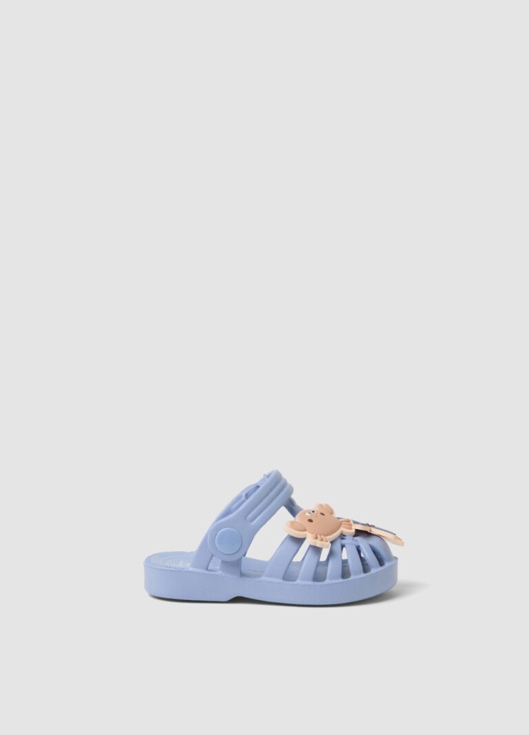 Fagottino Sandalias Azul Celeste Para Bebé Con Apliques Decorativos, Niño, Azul Claro, Talla: 19