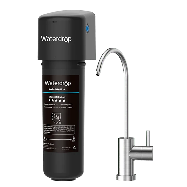 Filtro Bajo Fregadero Waterdrop 10UB con Grifo Dedicado, Reduce PFOA/PFOS y Plomo