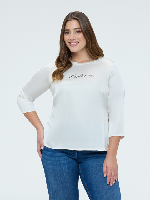 Fiorella Rubino Blusa de raso Positive feeling