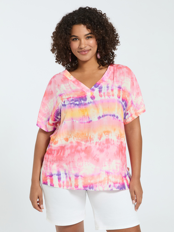 Fiorella Rubino Blusa tie-dye de viscosa