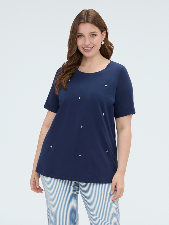 Fiorella Rubino Camiseta de algodón con charm