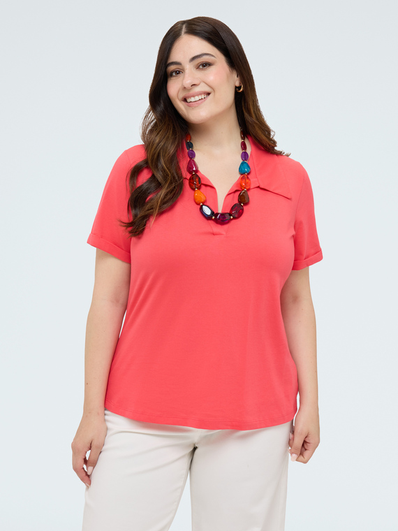 Fiorella Rubino Camiseta de algodón con cuello polo
