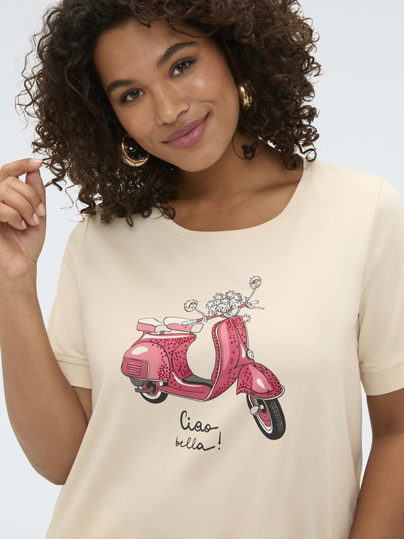 Fiorella Rubino Camiseta de algodón con estampado