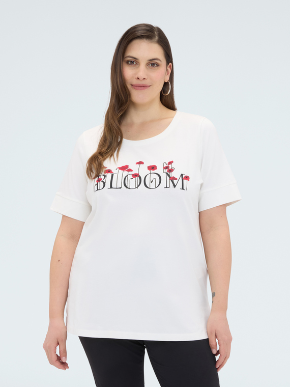 Fiorella Rubino Camiseta de algodón con estampado BLOO