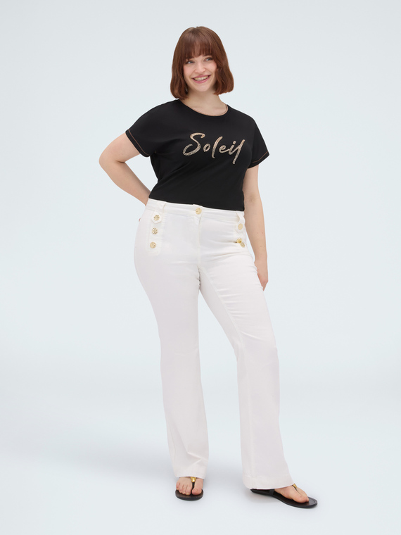 Fiorella Rubino Camiseta de algodón con estampado Solei